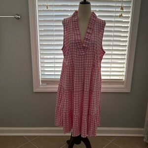 Pink gingham dress size Medium